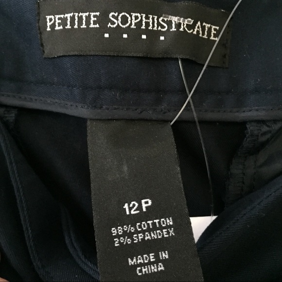 NWT Petite Sophisticate Navy Bootcut Pants Sz 12P - Picture 5 of 7